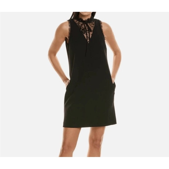 Ted Baker Black Lace Detail Mini Dress - Picture 1 of 5